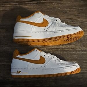 Nike Kids' White and Orange Sneakers